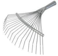 Грабли веерные проволоч. 22 зуб. ОЦИНКОВАННЫЕ 380 мм х 410 мм б/черен. 