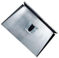 Лопата-движок алюм. 3-х борт. 500 х 375 мм (матер. 1105 АТ толщ.1,8)  с дер. черенком