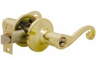 Защелка дверная БУЛАТ ЗЩ 645 ВК РВ с фиксатором (золото-витая ручка)