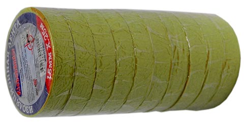 Изоляционная лента ПВХ 15мм х 20м 120 мкм желтая 