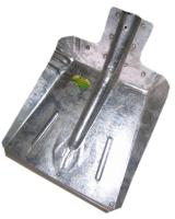 Лопата снег. совк. ЛС-3 380 х 380 мм оцинк.(толщ.0,8)  с наклад. б/ч 