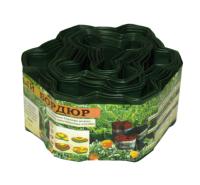 Ограждение для клумбы "Волна" 0,10х9 м зеленое