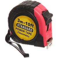Рулетка  STANDARD  пласт.обрезин. корпус, фиксатор, магниты, 3м/10мм