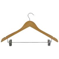 Вешалка  дерев. с клипсами W2-С