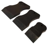 Шпатель резиновый в наборе 40-60-80 мм чёрные