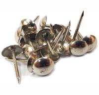 Гвозди декоративные длин.12мм диам.шляпки 10мм  (50 шт.) хром