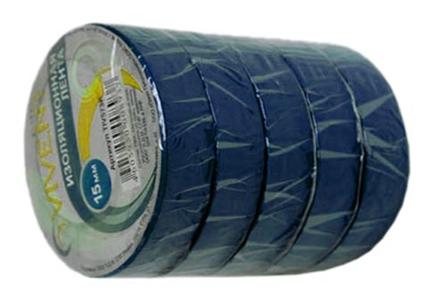 Изоляционная лента ПВХ 15мм х 20м 120 мкм синяя 