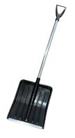 Лопата снег. пласт. 410 х 435 мм с алюмин. наклад. алюм. чер. и Y-ручкой