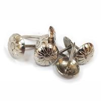 Гвозди декоративные длин.12мм диам.шляпки  10мм  (50 шт.) хром 