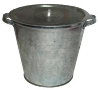 Бак оцинков. 25л для белья с крышкой [Фопр]