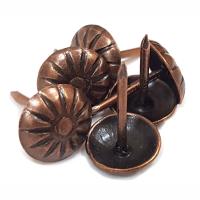 Гвозди декоративные длин.12мм диам.шляпки  10мм  (50 шт.) медь 