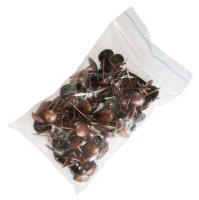 Гвозди декоративные длин.12мм диам.шляпки 5мм  (100 шт.) медь