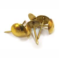 Гвозди декоративные длин.12мм диам.шляпки 10мм  (50 шт.) золото