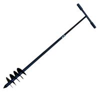 Бур садовый шнековый ф 120 мм порош. окрас, обрез. ручка, порош. окр. (М)