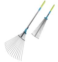 Грабли веерные проволоч. 15зуб. раздвижные  с металл. телескопич. чер. Palisad