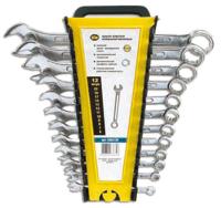 Набор ключей комбинированных 12 шт., кованая СrV сталь, хромир. [888]