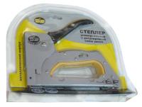 Степлер 6-14 мм   с регулиров., металл. корп. с рез-ми вставками (53 скоба) гвоздь 300  [888]