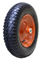 Колесо для тачки с подшипником и камерой 4"х8" , ось 16 мм