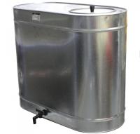 Бак оцинков.100л плоский с краном
