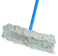 Швабра плоская, насадка ХЛОПОК, с метал. телескоп. ручкой  KF-P025С