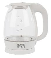 Чайник электрич. Homestar HS-1012 (1.7 л) стекло, пластик белый