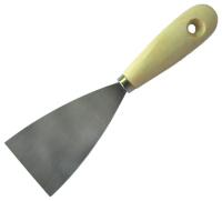 Шпательная лопатка из нерж. стали, 60 мм деревянная ручка [СПАРТА]