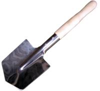 Лопата автомобильная ЛА-1(нерж.) с дерев. шлиф.черенком