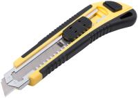 Нож 18 мм, автофиксация лезвия, пластиковый корпус, винт для фиксации (5 запас. лезвий) [888]