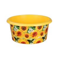 Таз пласт.10 л круглый пищ. "ПОДСОЛНУХИ"