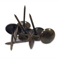 Гвозди декоративные длин.12мм диам.шляпки 10мм  (50 шт.) бронза