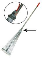 Грабли веерные проволоч. 15зуб. раздвижные с метал. черенком (метал.зажим)