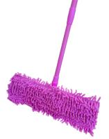 Швабра плоская, насадка МИКРОФИБРА (ШЕНИЛЛ), с метал. телескоп. ручкой 