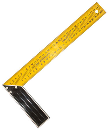 Угольник  300 мм стальной с алюм. основанием "Heavy-Duty" [серия 888]