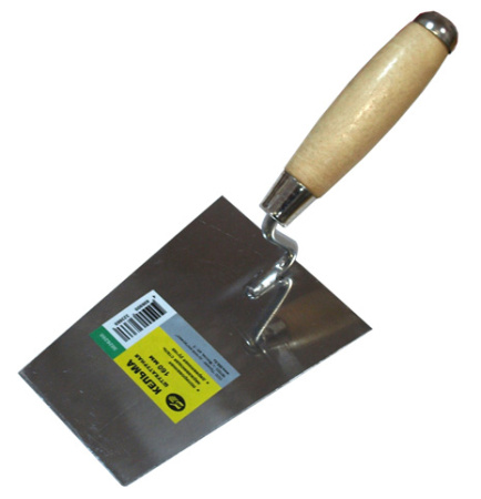 Кельма КШ из нерж. полир. стали 160 мм с деревянной ручкой [888]