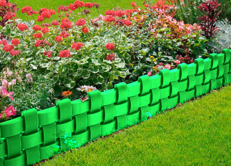 Ограждение "Плетёнка" зеленый 2,4 м