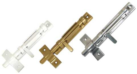 Задвижка накладная  (белая)  (Домарт)