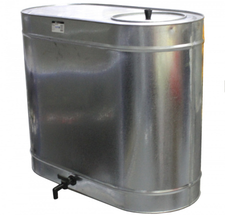 Бак оцинков.100л плоский с краном