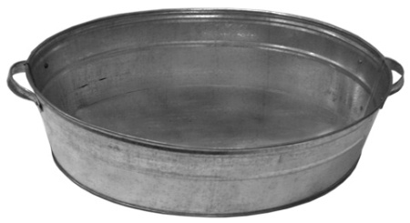 Таз оцинкованный 27л овальный