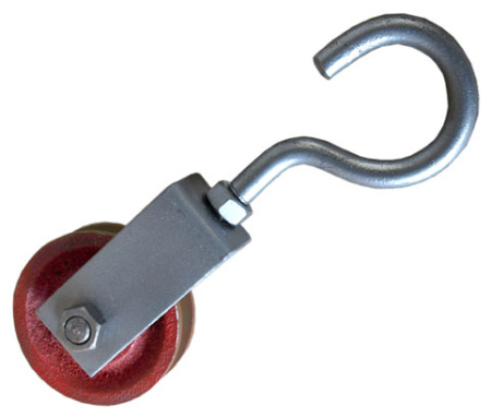 Блок роликовый строительный с подшип.  80 мм