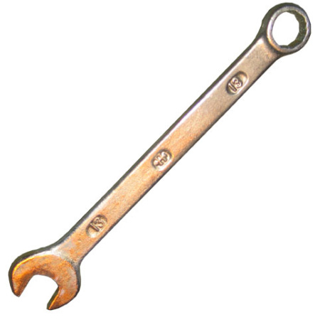 Ключ гаечный комбинированный  12х12 оцинкованный (СМИ Арефино)