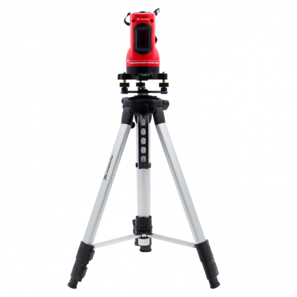 Уровень лазерный 150 мм, 1100 мм штатив, самовырав., в кейсе [MATRIX]