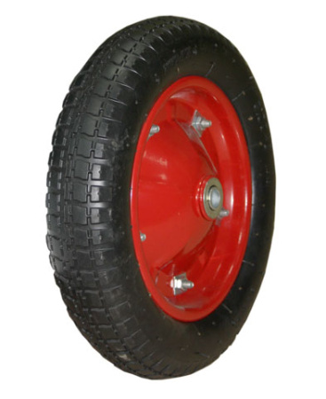 Колесо для тачки  с подшипником и камерой 3"х8", ось 16 мм