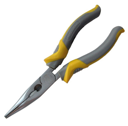 Длинногубцы  160 мм CrV  сталь, прорезиненные ручки [888]