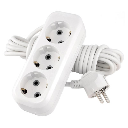 Удлинитель эл. бытовой ШВВП 2х 0,5 5м 3 роз.