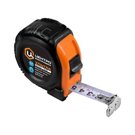 Рулетка УЛЬТРA пласт.обрезин. корпус, фиксатор, магниты, 3м/19мм [ЦИ]