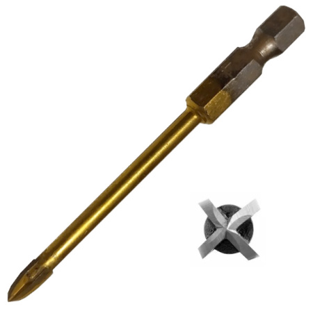 Сверло по кафелю крестообразное ф 8 мм S4