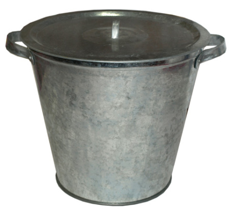 Бак оцинков. 15л для белья с крышкой [Фопр]