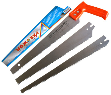 Ножовка по дереву  300 мм универсальная с 3-мя полотнами (Ижсталь)
