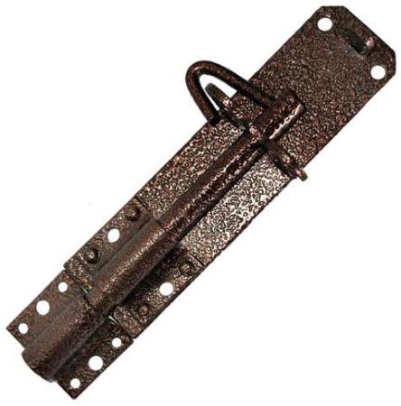 Задвижка дверная ЗТ-150 (медь антик) 