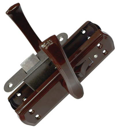 Защелка дверная ЗЩ1-Д  с фикс. (корич.)  Беларусь